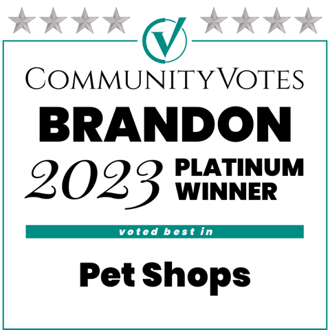 Community Votes Brandon 2023 Platinum Winner Voted Best In Pet Shops